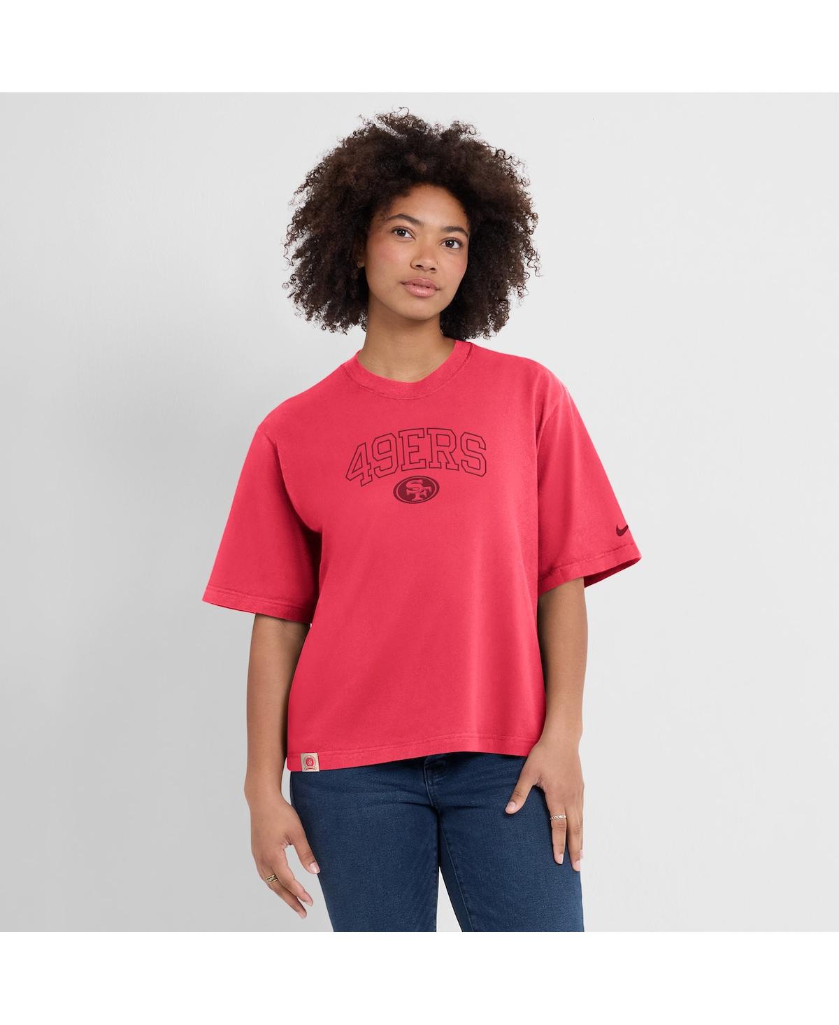 Nike Scarlet San Francisco 49ers Glory Arch Boxy T-shirt In Red