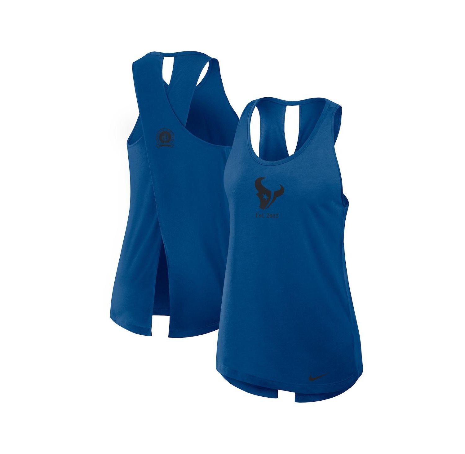 Nike Women's Navy Houston Texans Glory Crisscross Performance Tank Top