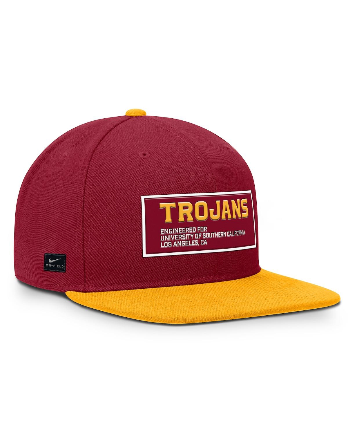 Nike Men's Cardinal/gold Usc Trojans 2025 On-field Patch Pro Dri-fit Snapback Hat