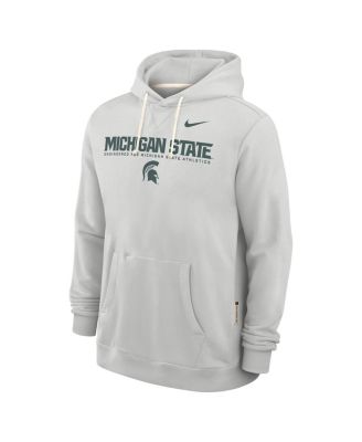 Men's Gray Michigan State Spartans 2025 Sideline Standard Issue Dri-FIT Hoodie