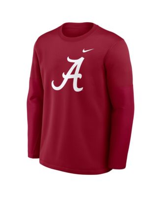 Men's Crimson Alabama Crimson Tide 2025 Sideline Coach Performance Long Sleeve T-Shirt