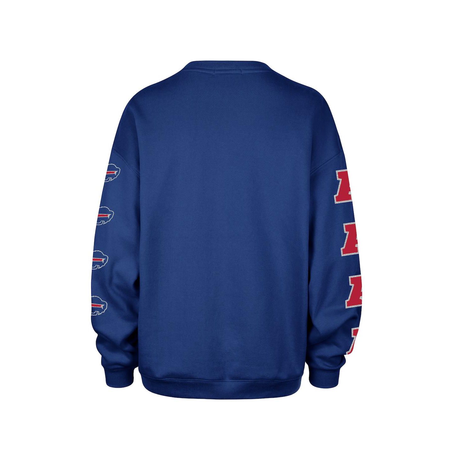 Женский свитшот '47 Brand Royal Buffalo Bills Go Big Oversized Pullover — фото 3