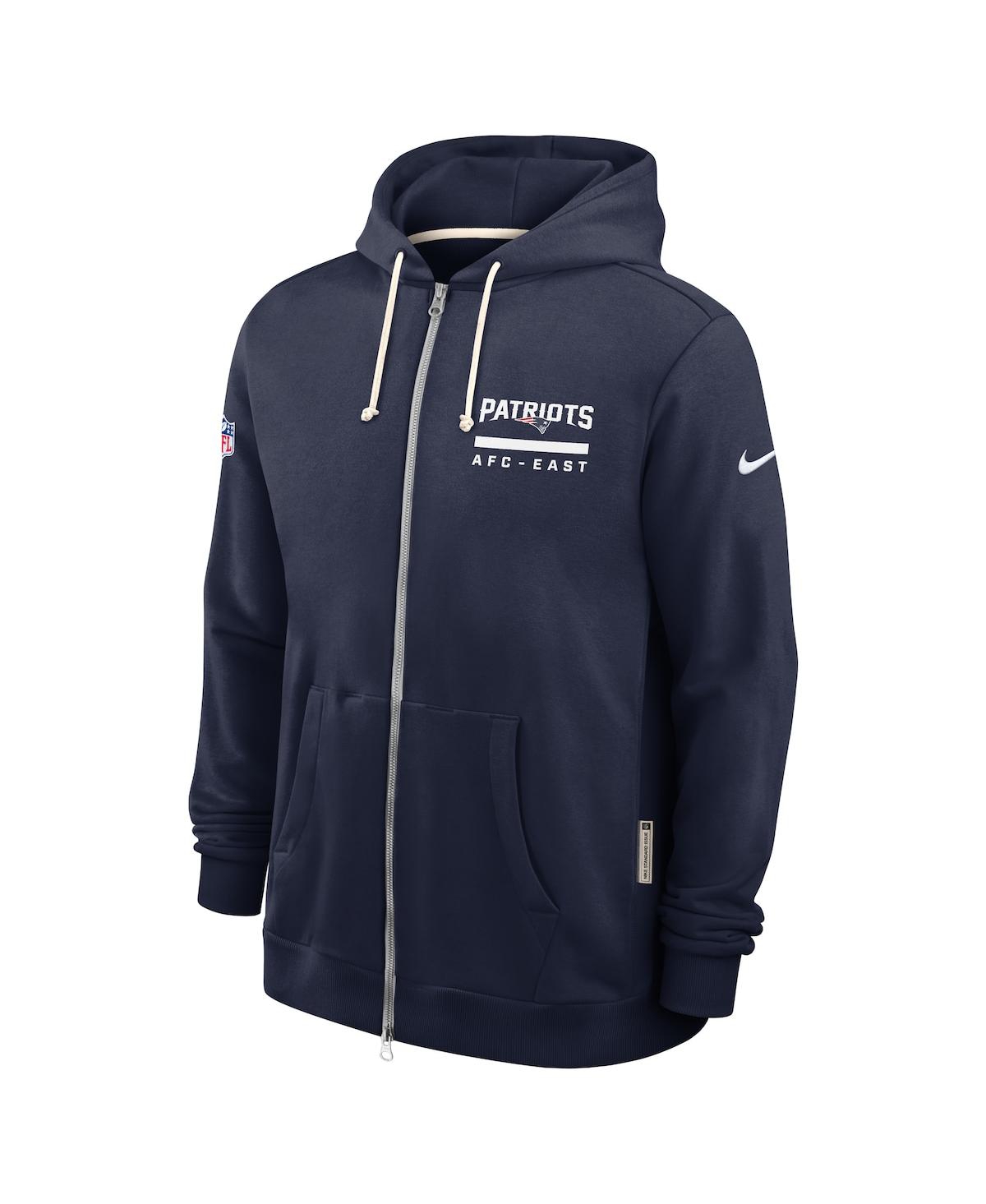 Nike Men's Navy New England Patriots Sideline Standard Issue Utility Player Dri-fit Full-Zip Hoodie