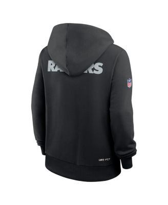 Women's Black Las Vegas Raiders Sideline Standard Issue&nbsp;Initial Home&nbsp;Dri-FIT Hoodie