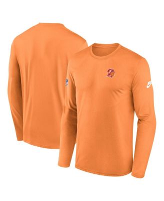 Nike - Men's Orange Tampa Bay Buccaneers Legend Small Logo Performance Long Sleeve T-Shirt