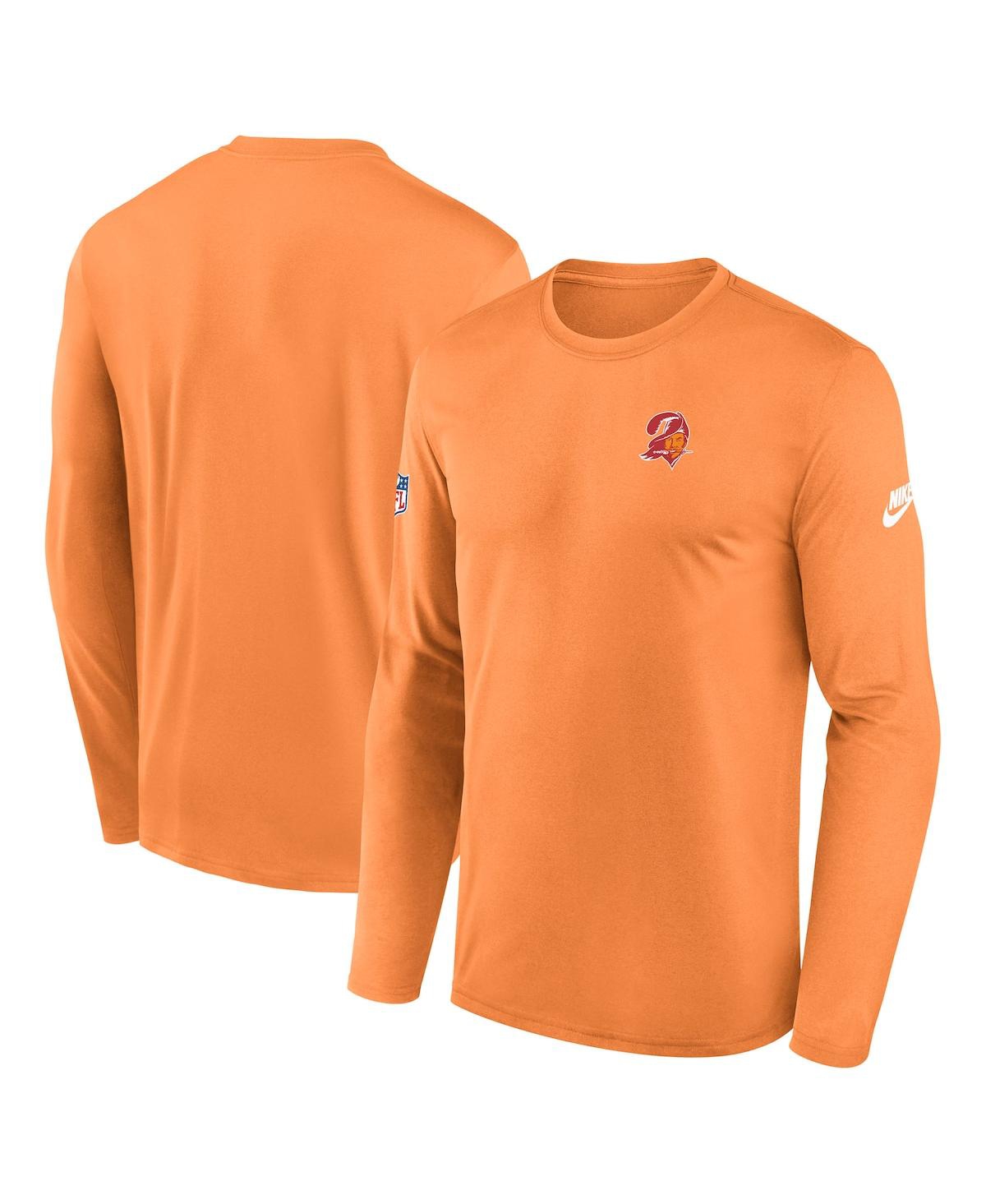 Nike Men's Orange Tampa Bay Buccaneers Legend Small Logo Performance Long Sleeve T-Shirt - Orange