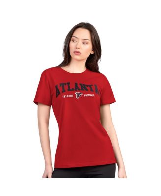 G-III 4Her by Carl Banks - Women's Red Atlanta Falcons Super-Slim Lightweight Winning Crew T-shirt