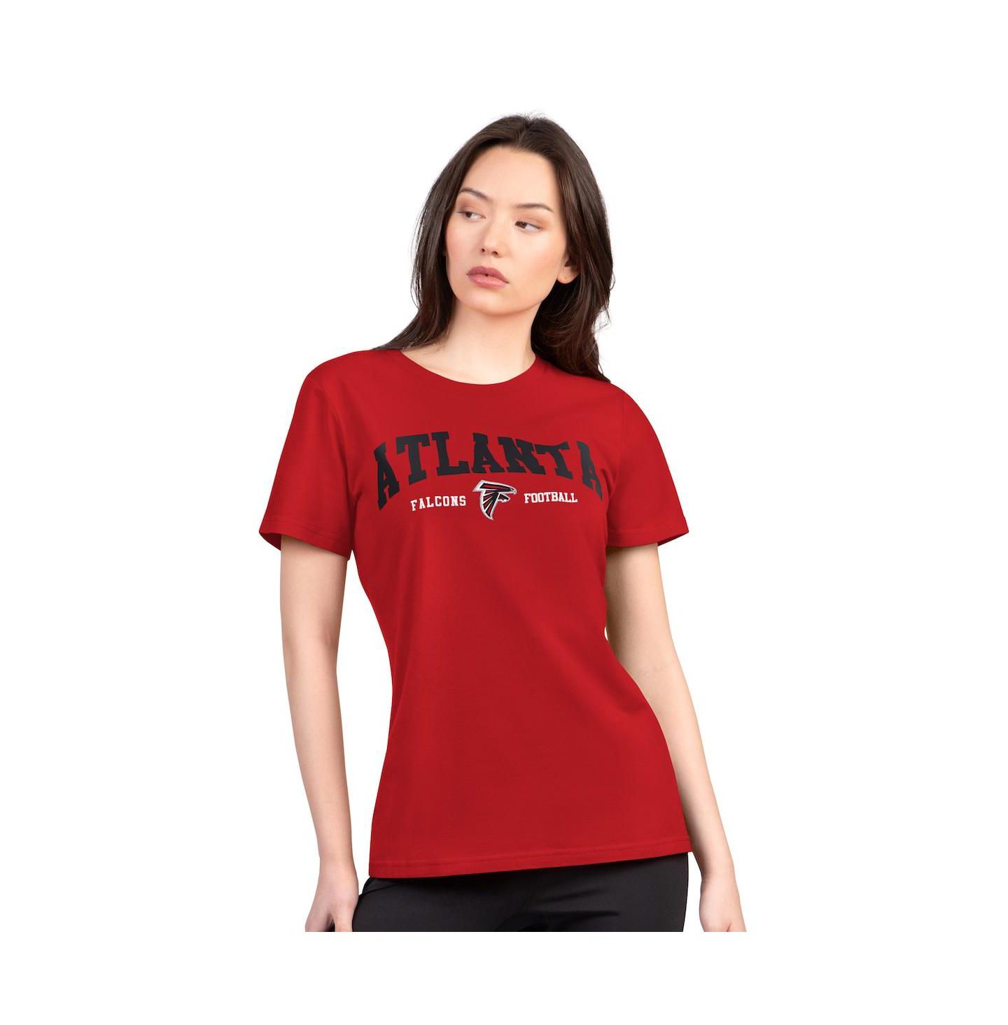 Женская футболка G-III 4Her by Carl Banks Red Atlanta Falcons Super-Slim Lightweight Winning Crew — фото 1
