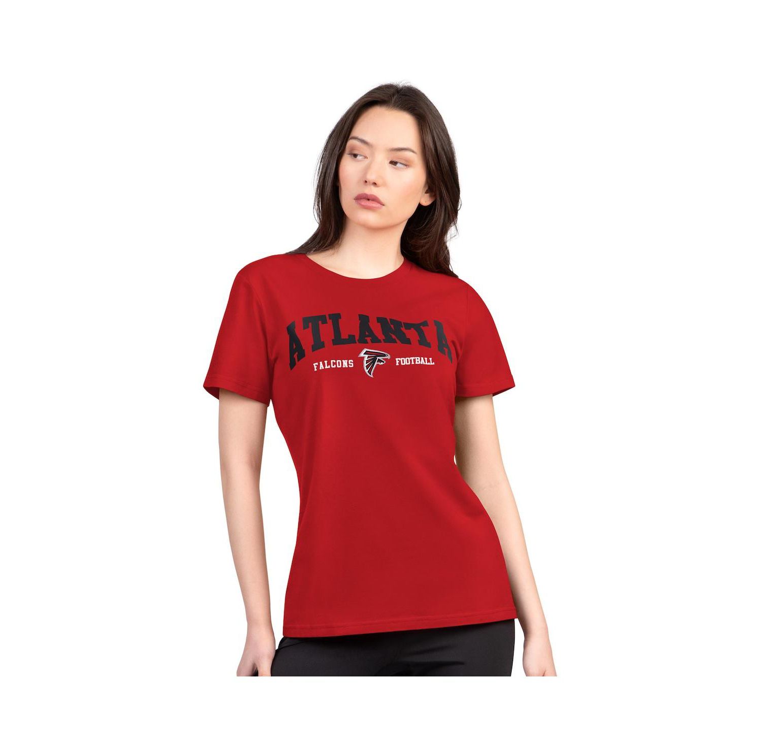 Women's Red Atlanta Falcons Super-Slim Lightweight Winning Crew T-Shirt