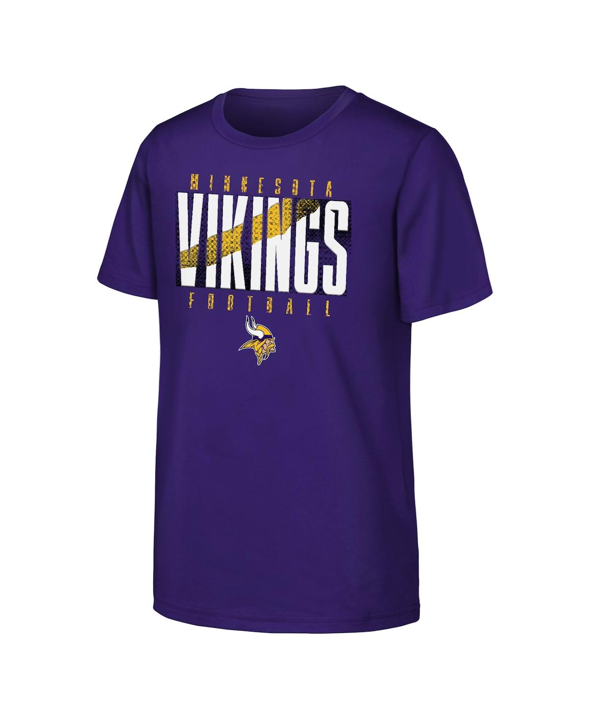 Outerstuff Big Boys And Girls Purple Minnesota Vikings Posterize T-shirt In Purple