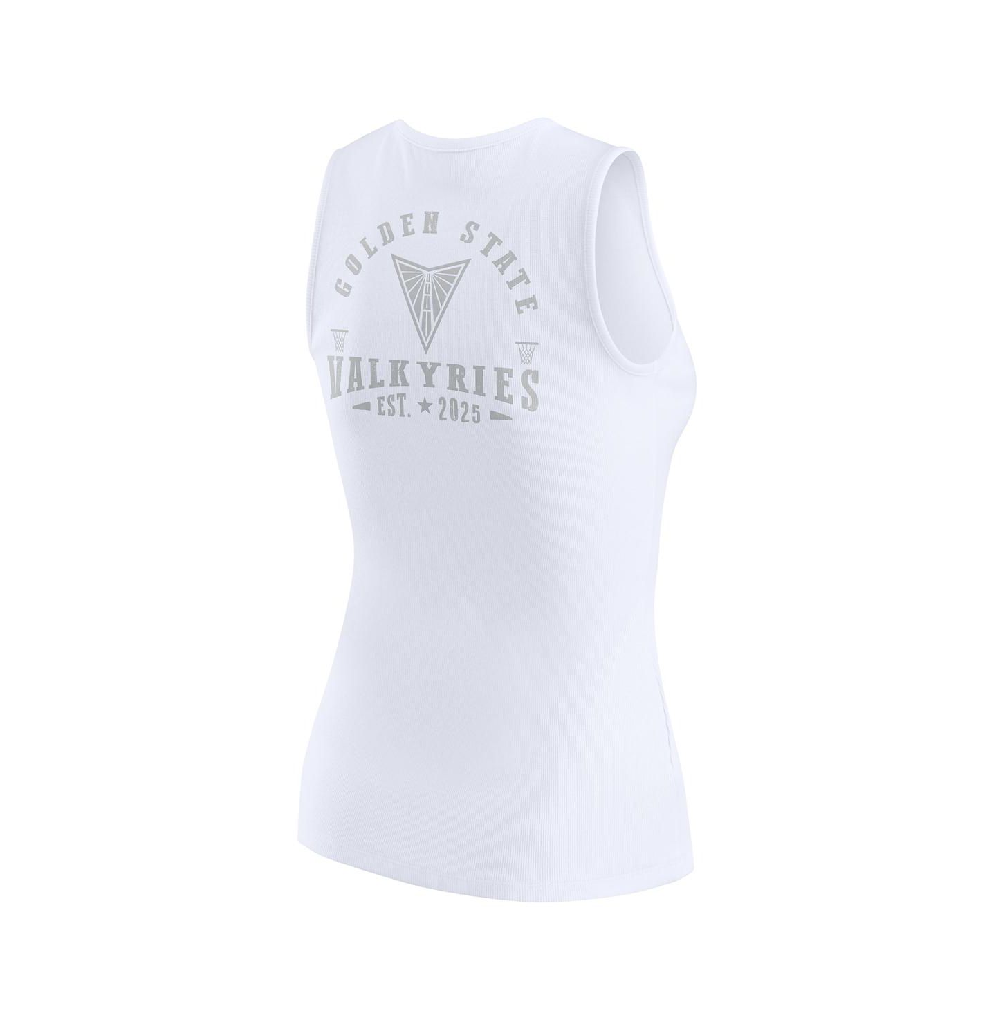 Женский топ WEAR by Erin Andrews White Golden State Valkyries Rib-Knit Henley — фото 3