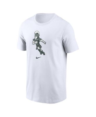 Men's White Michigan State Spartans Football Sparty Sport T-Shirt