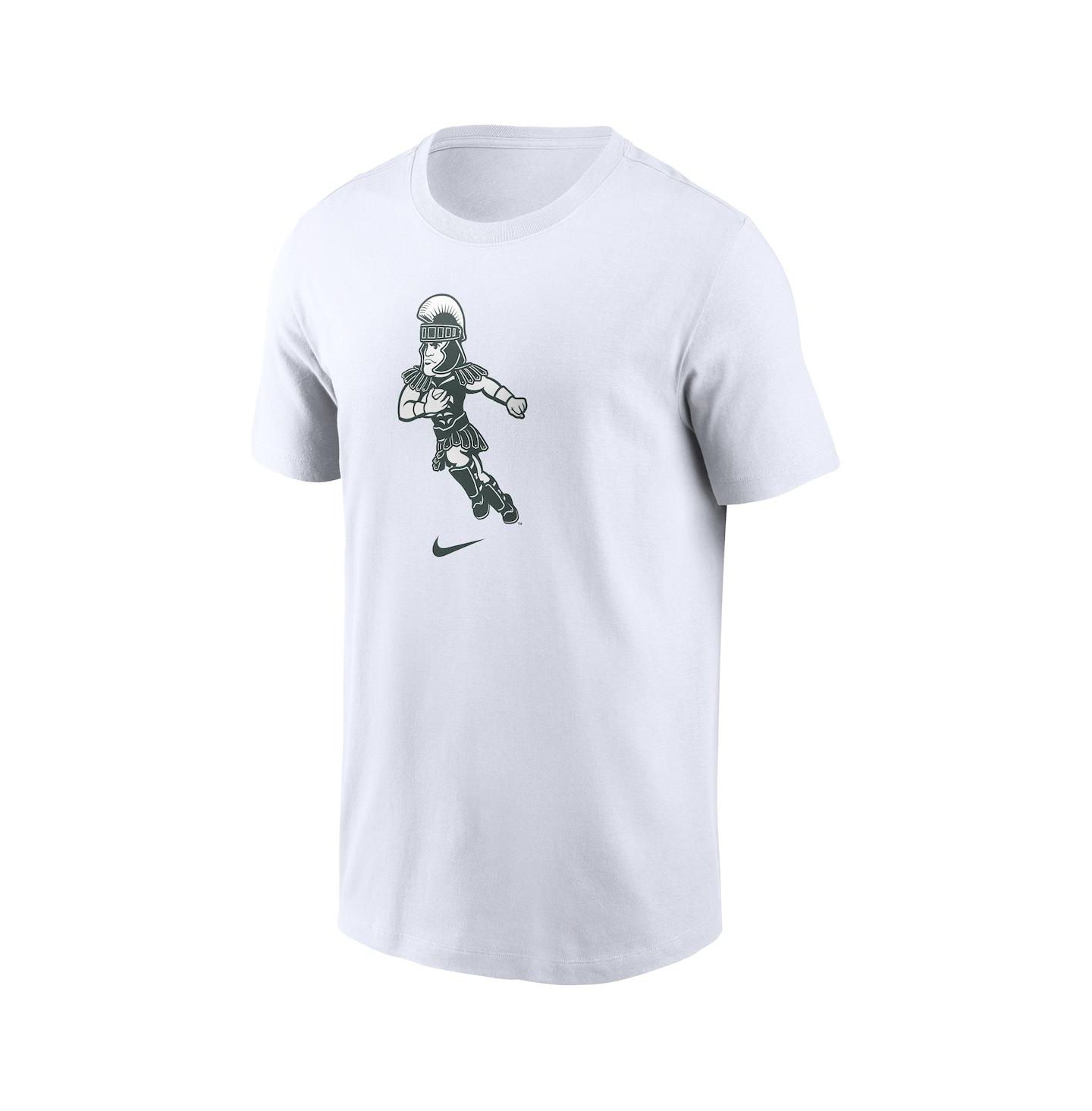 Мужская футболка Nike White Michigan State Spartans Football Sparty Sport — фото 2