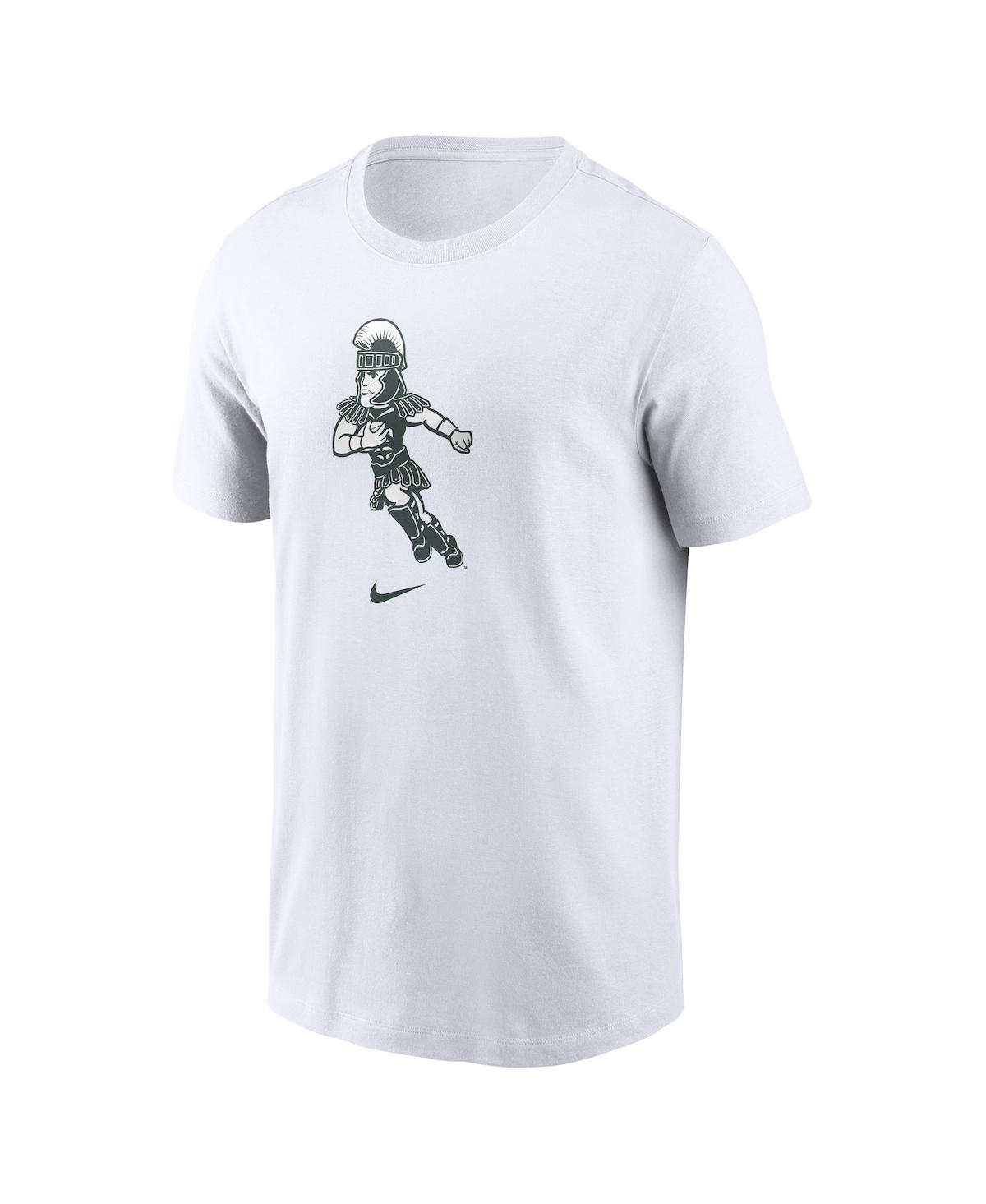 Nike Men's White Michigan State Spartans Football Sparty Sport T-shirt In White