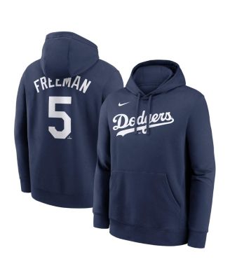 Nike - Men's Freddie Freeman Navy Los Angeles Dodgers Player Name Number Club Pullover Hoodie