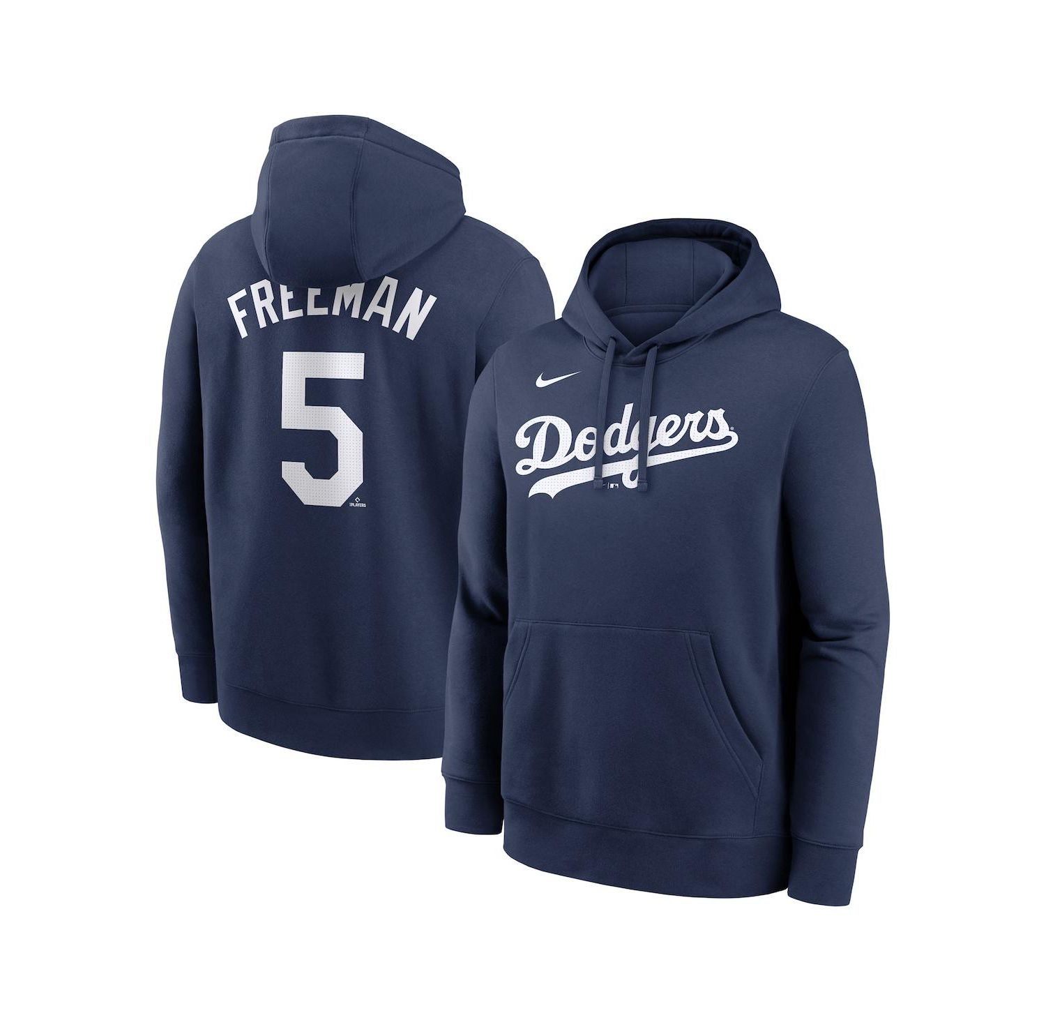 Men's Freddie Freeman Navy Los Angeles Dodgers Player Name & Number Club Pullover Hoodie