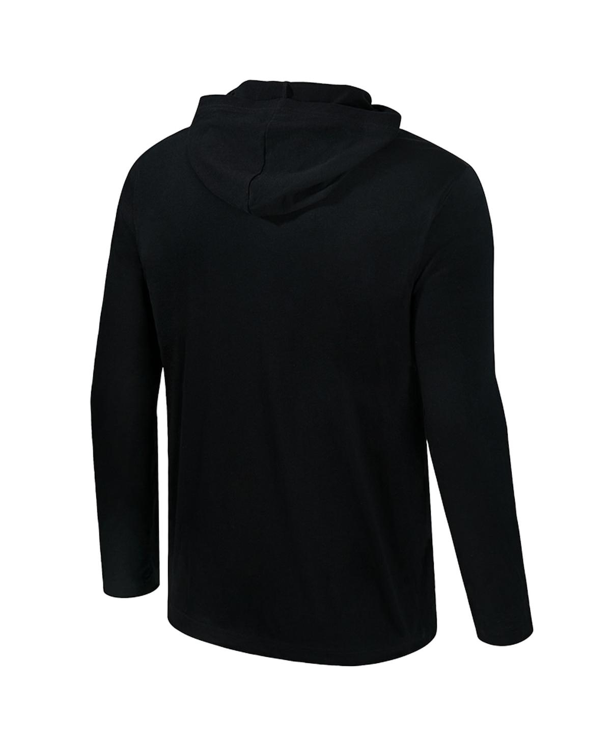 Colosseum Men's Black Army Black Knights Color Pop Active Blend Hooded Long Sleeve T-shirt In Black