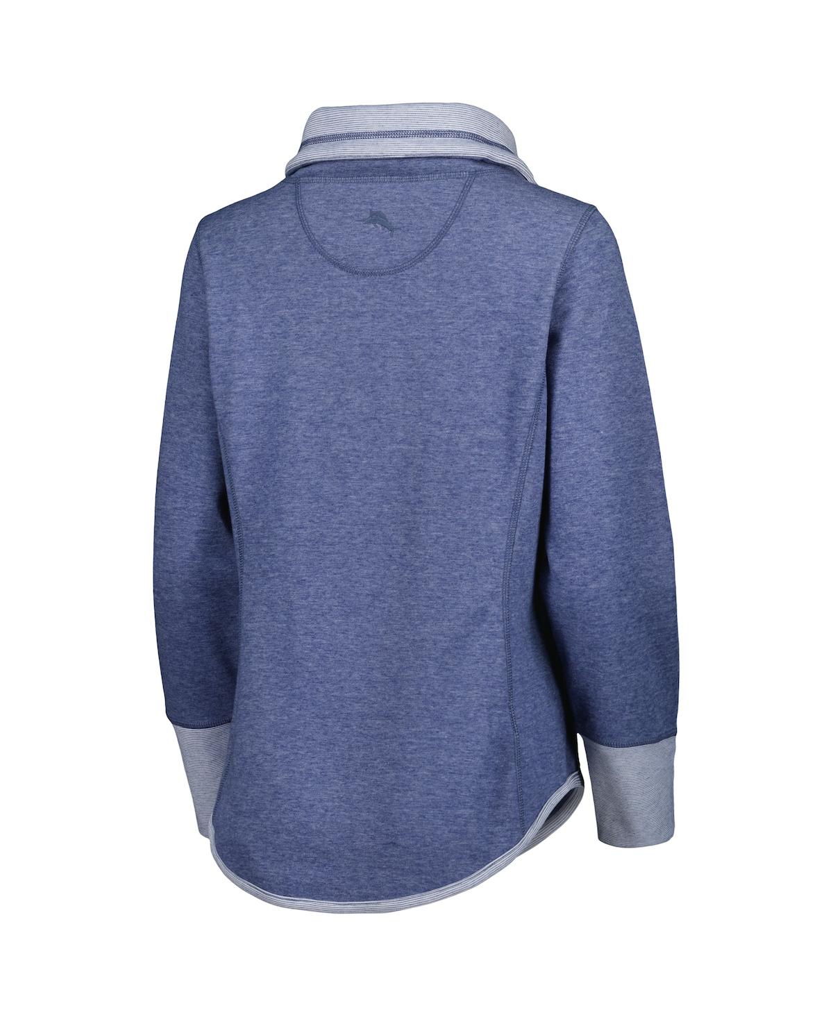 Tommy Bahama Heathered Navy Dallas Cowboys Sport Sun Fade Full-zip Sweatshirt In Blue