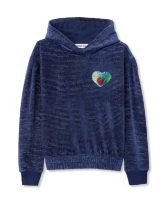 Girls Velour Hoodie Sweatshirt