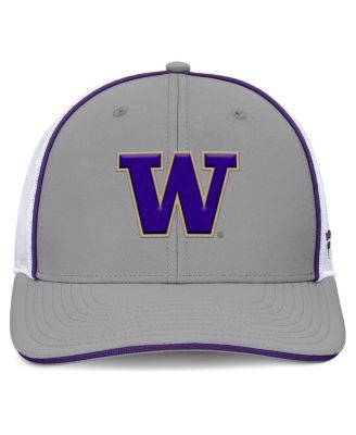 Men's Gray/White Washington Huskies Rapid Trucker Adjustable Hat