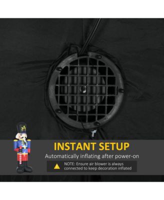 Colorful 8ft Inflatable Nutcracker Soldier with Scepter LED Outdoor Yard