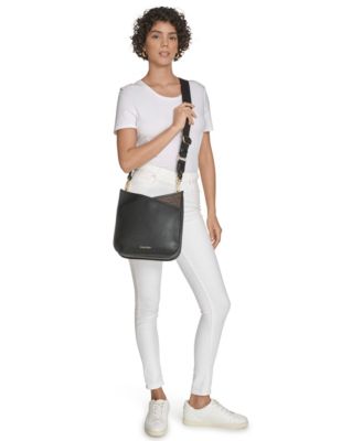 Lyla Signature-Blocked Adjustable Crossbody with Web Strap