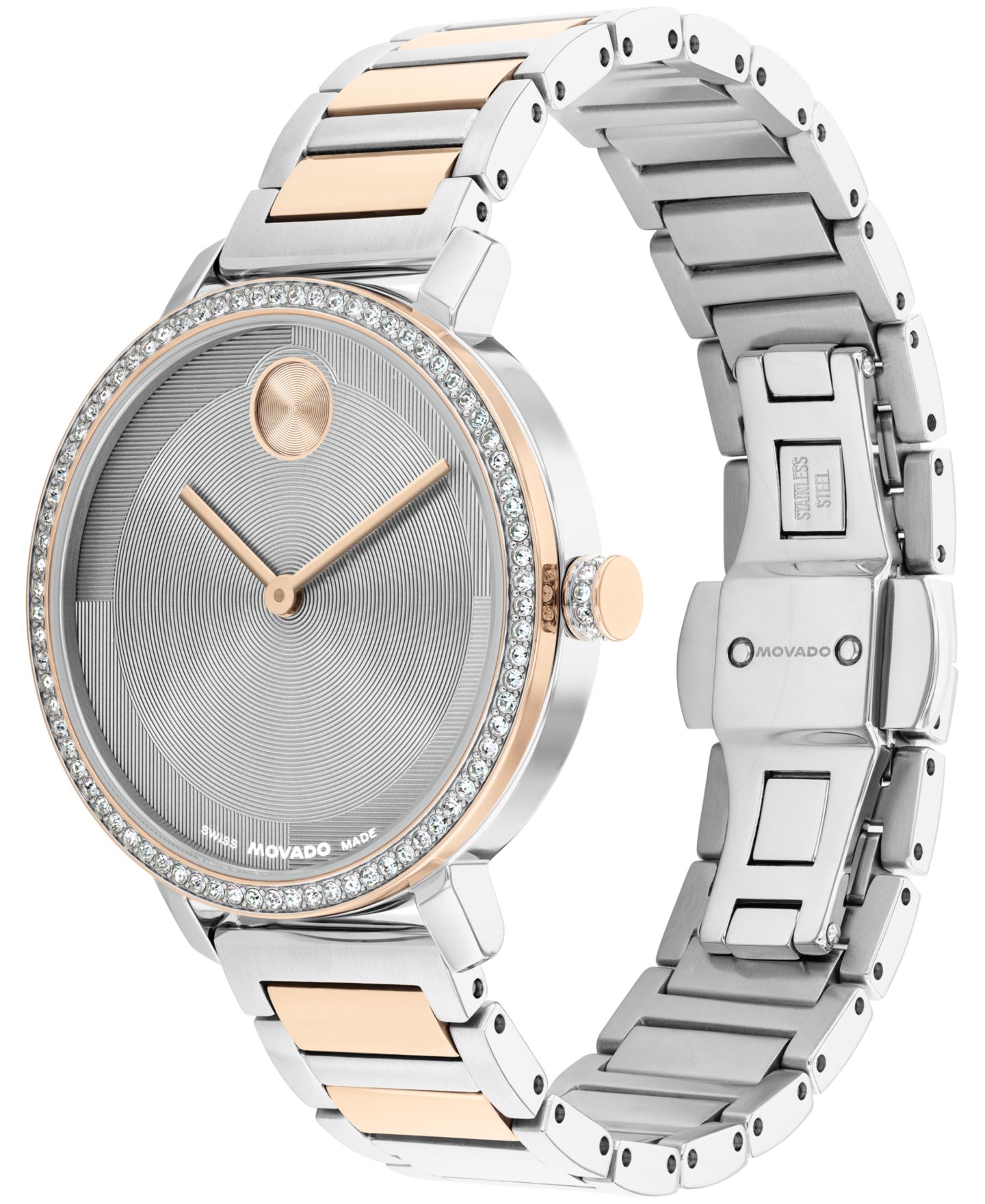 Женские часы Movado Bold Evolution 2.0 Swiss Quartz Light Rose Gold Steel Watch, 34mm — фото 2