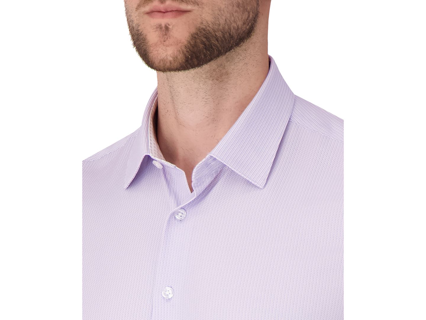 Мужская рубашка Report Collection 4-Way Geo Print Dress Shirt, цвет: Лавандовый — фото 3