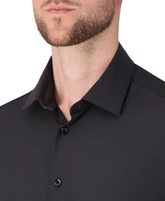 Men's Long Sleeve 4-Way Solid Woven Dress Shirt