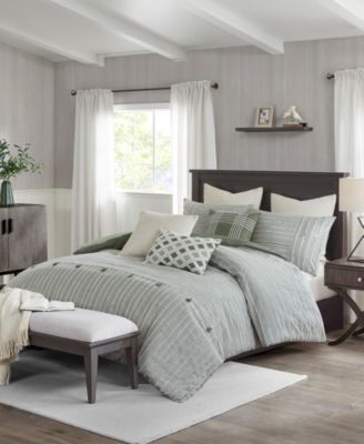 Essence Clipped Jacquard 9-Pc.Comforter Set, Queen