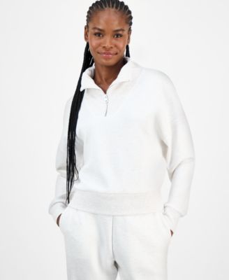 Petite Cozy Quarter-Zip Long Sleeve Top, Macy's Exclusive