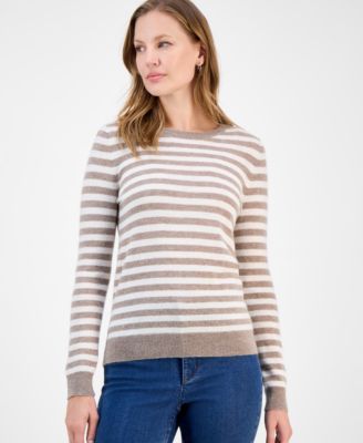 Women's Long-Sleeve 100% Cashmere Crewneck Sweater, Macy's Exclusive