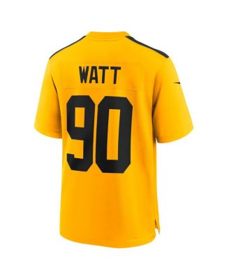 Men's T.J. Watt Gold Pittsburgh Steelers Alternate 1933 Throwback Game Jersey