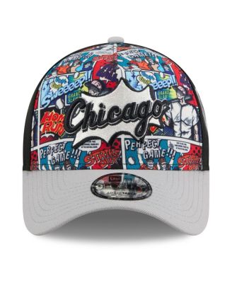 Men's Black/Gray Chicago White Sox 2025 MLB Diamond Hero Edition A-Frame 9FORTY Adjustable Hat