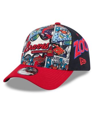 New Era - Men's Navy/Red Atlanta Braves 2025 MLB Diamond Hero Edition A-Frame 9FORTY Adjustable Hat