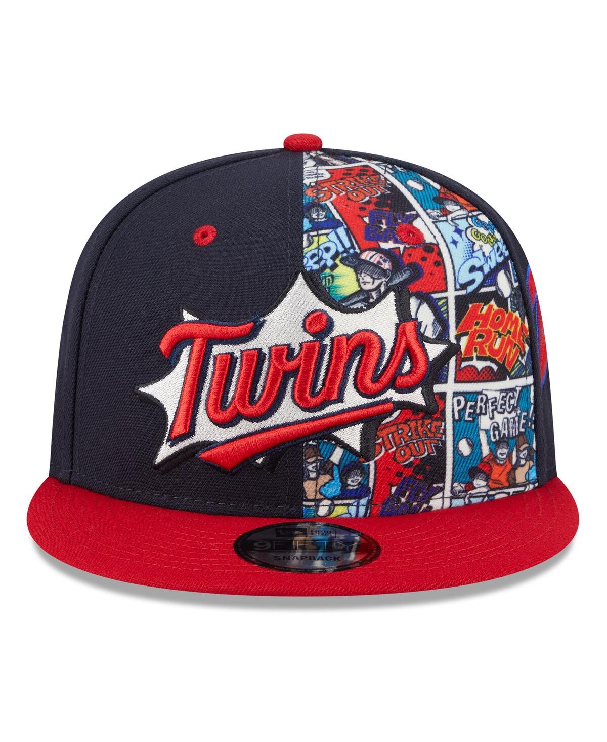 New Era Big Boys And Girls Navy/red Minnesota Twins 2025 Mlb Diamond Hero Edition 9fifty Snapback Hat In Multi