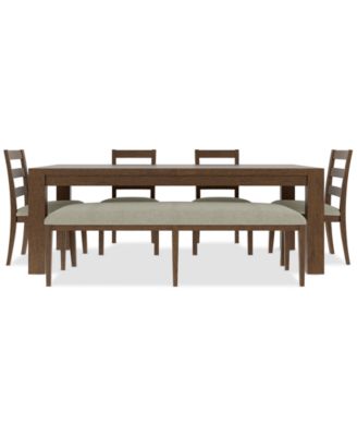 Macy's Furniture Davie Cracked Oak Dining Collection