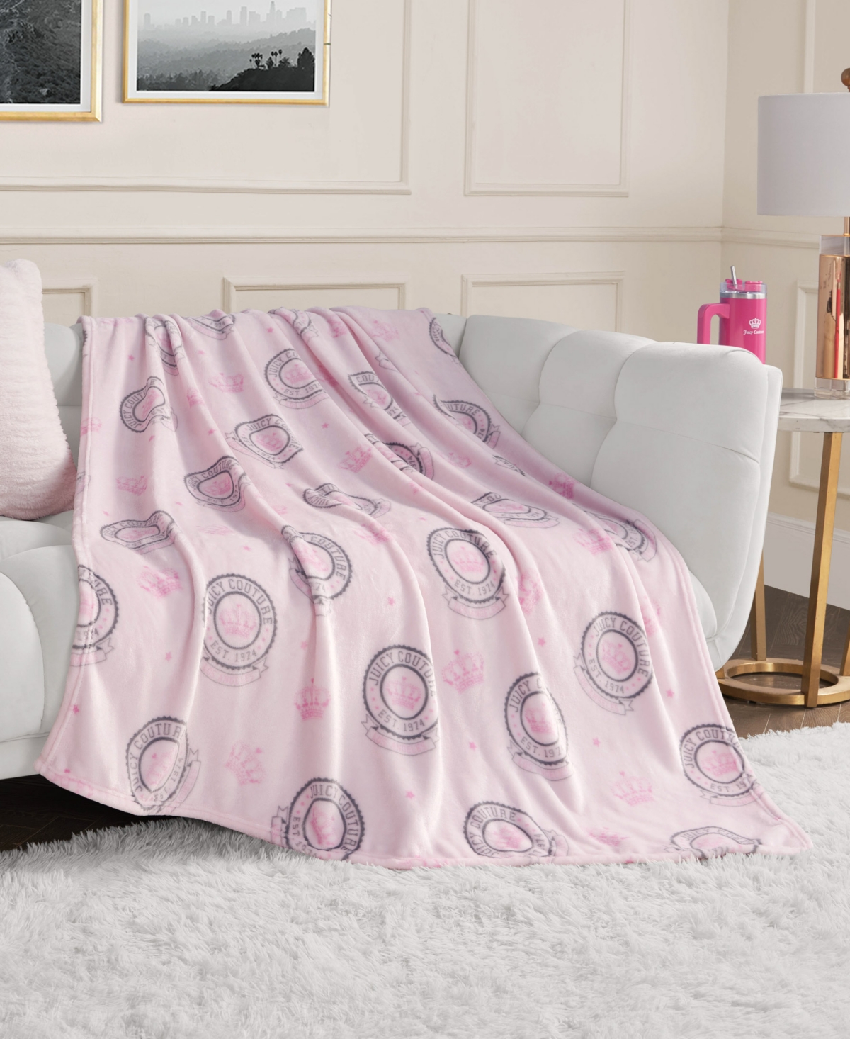 Juicy Couture Plush Throw, 50" X 70"