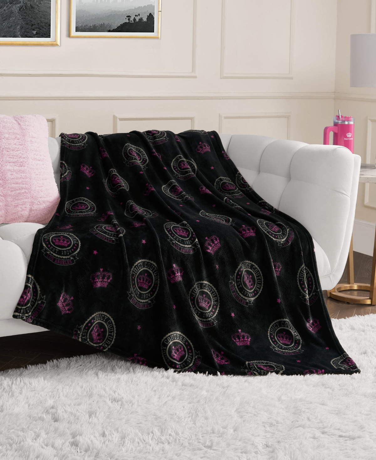 Juicy Couture Plush Throw, 50" X 70"