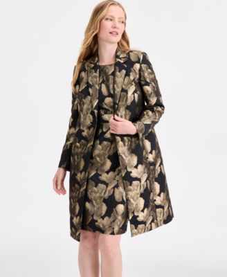 Kasper - Women's Metallic Textured Coat