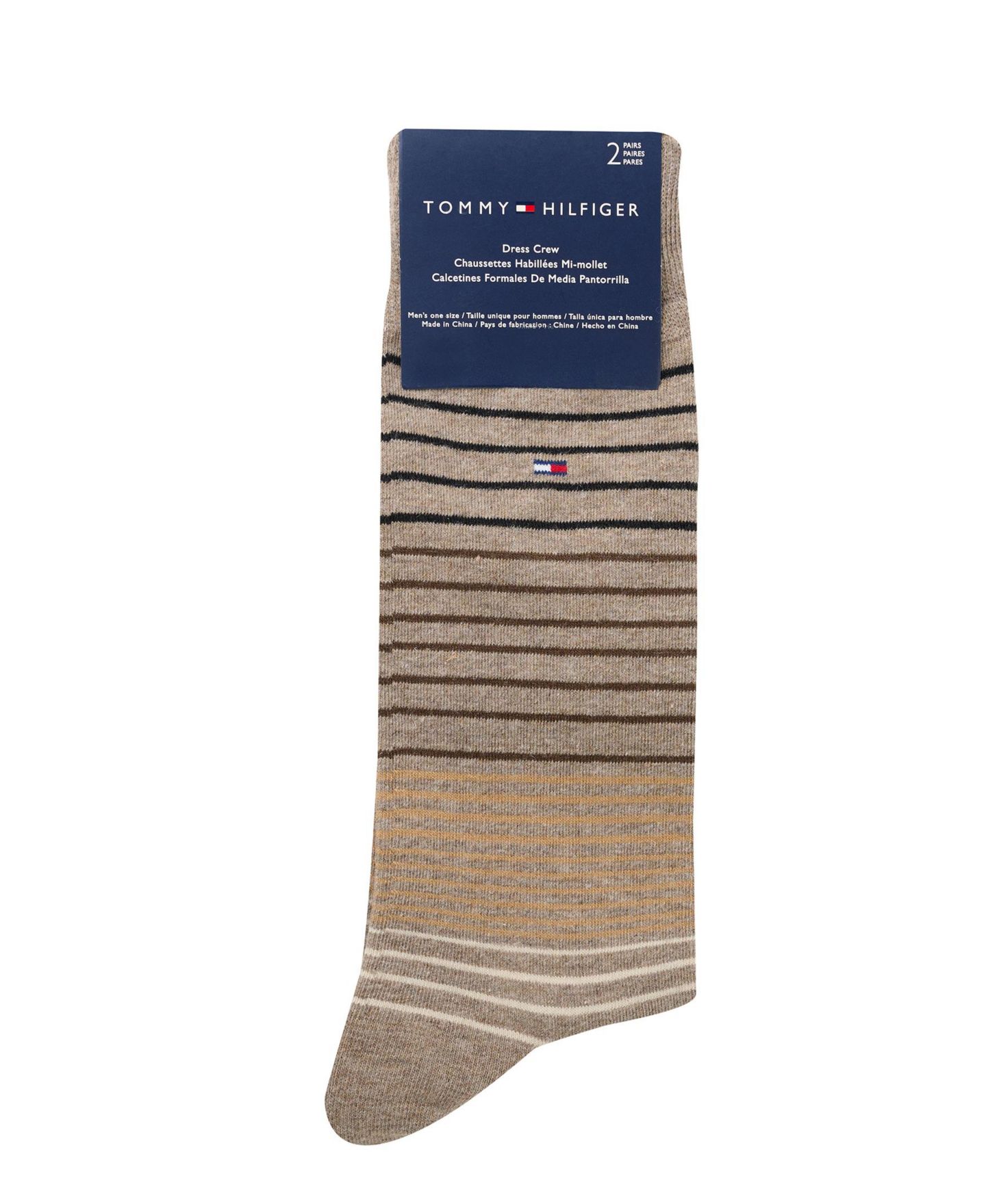 Носки для мужчин, средней высоты, 2 шт. — Tommy Hilfiger, цвет: Коричневый / Чёрный — фото 3