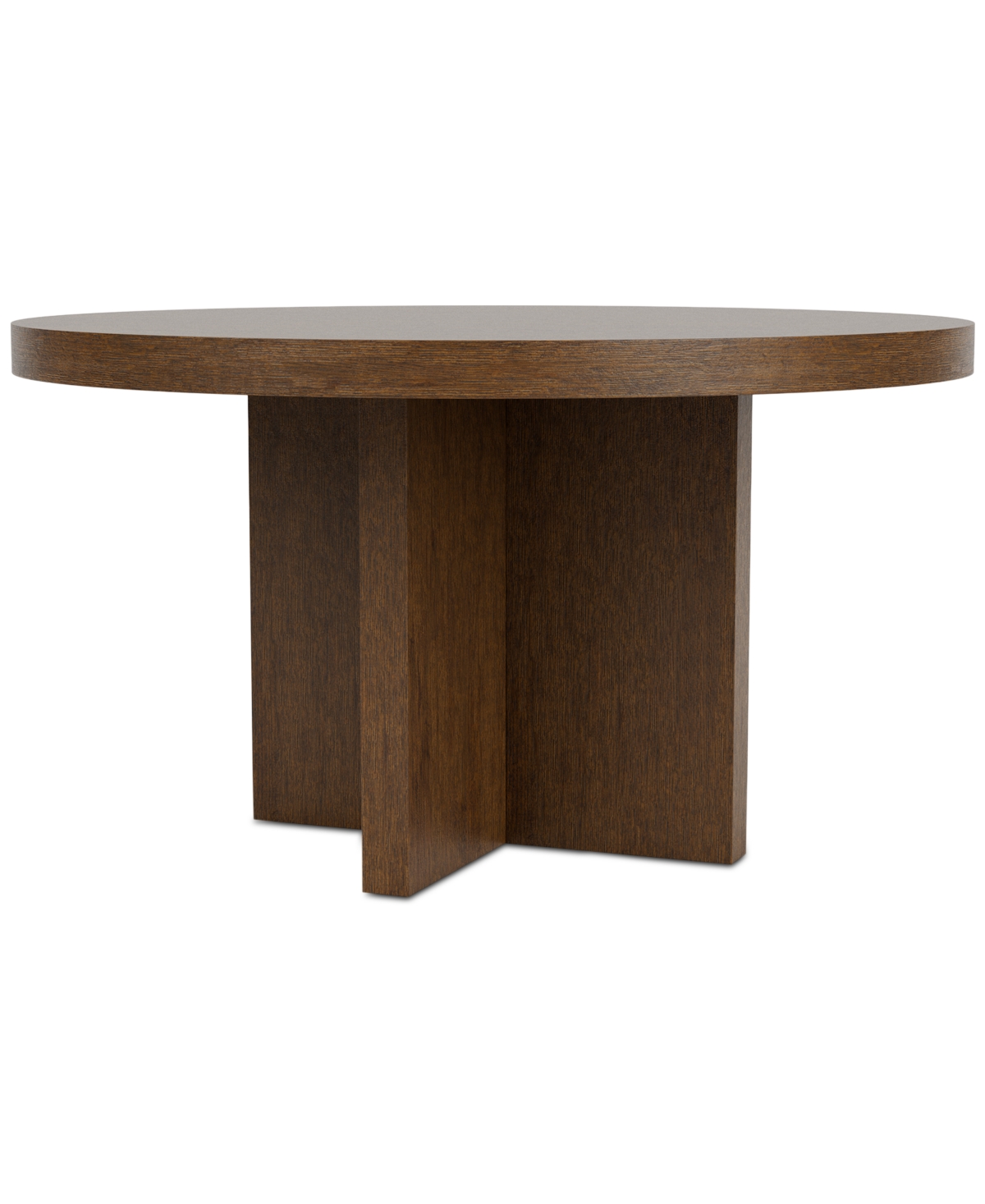 Macy's Davie Cracked Oak 54" Round Table In Brown
