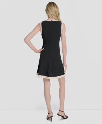 Sleeveless Color Blocked Mini Dress