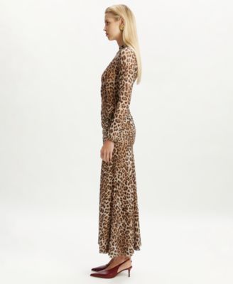 Women's Long Sleeves Printed Shift Dress