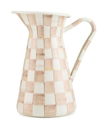 MacKenzie-Childs Mocha Check Large Practical Pitcher - Macy's
