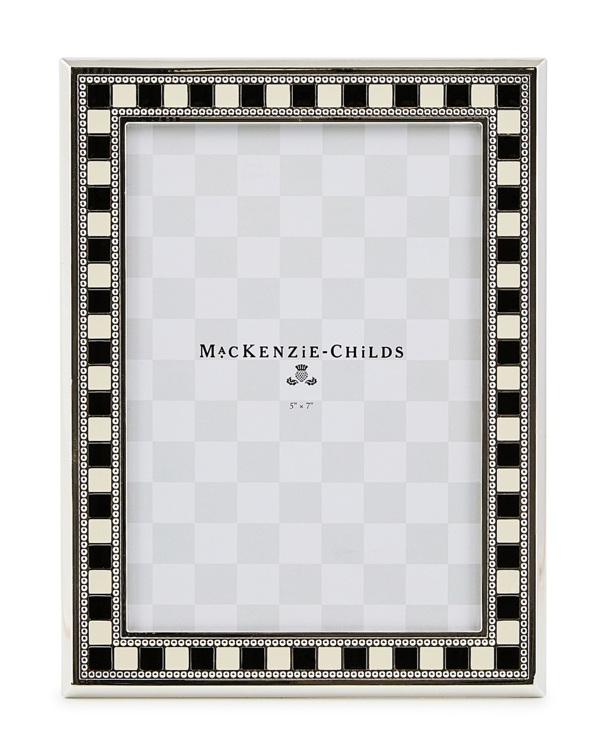 Mackenzie-childs Mackenzie Childs Celebrate Check 5 X 7-inch Picture Frame In Multi
