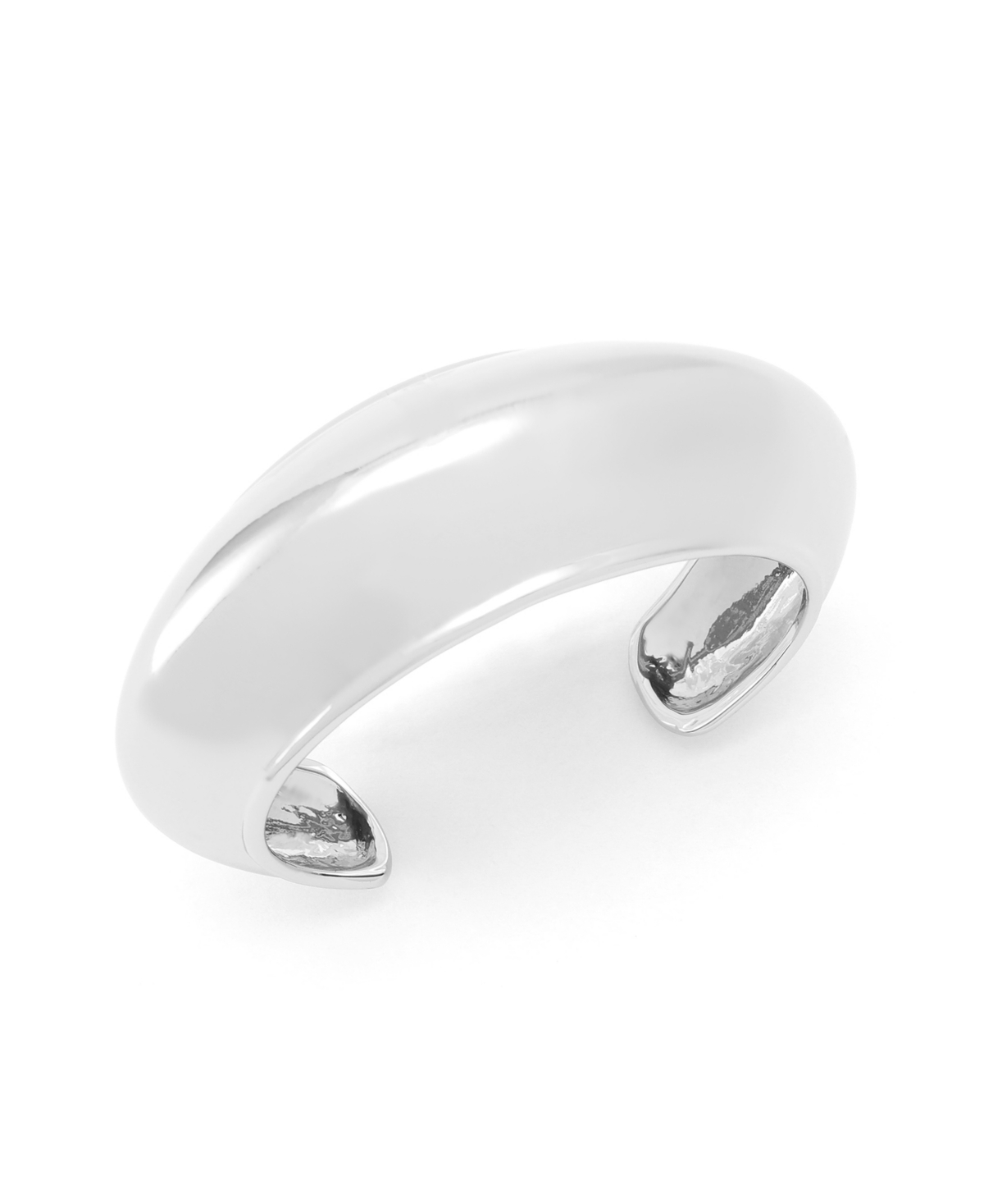 Steve Madden Rhodium Boho Statement Cuff Bracelet In Silver