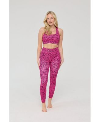 Women's High Support Elite Crossback Sports Bra - Pink Leopard