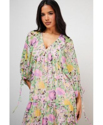 Women's Chiffon Batwing Midi Dress