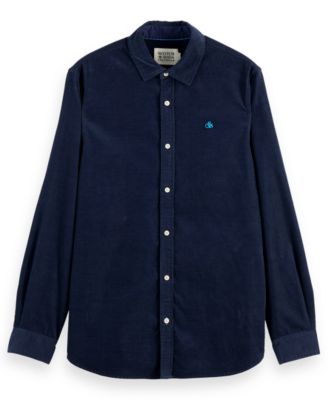 Men's Regular Fit Chest Embroidered Shirt